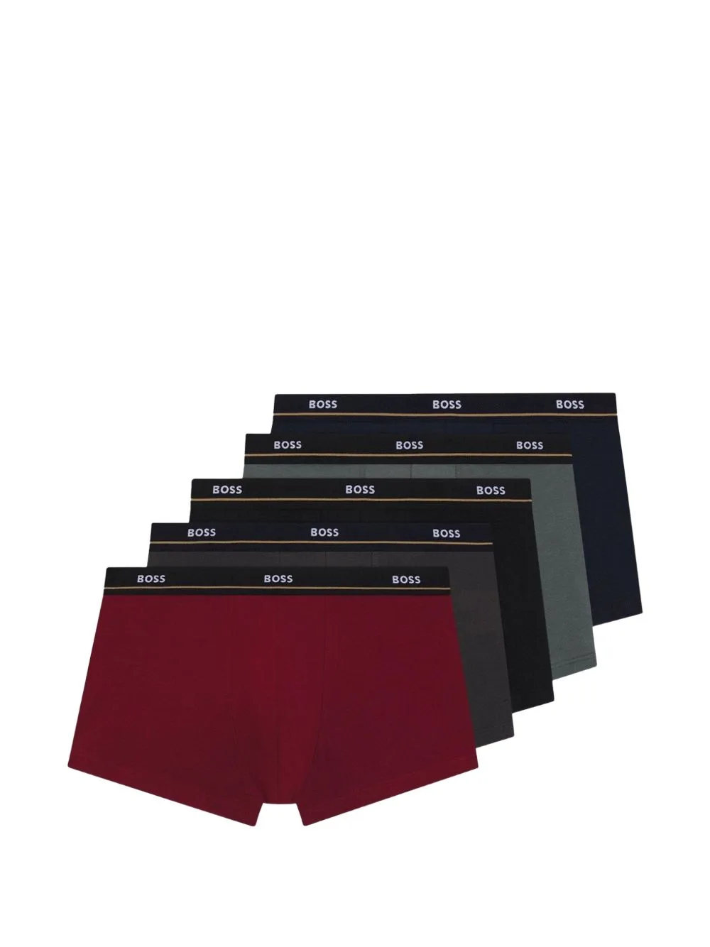 Logo-Waistband Boxers (set of Five) by BOSS