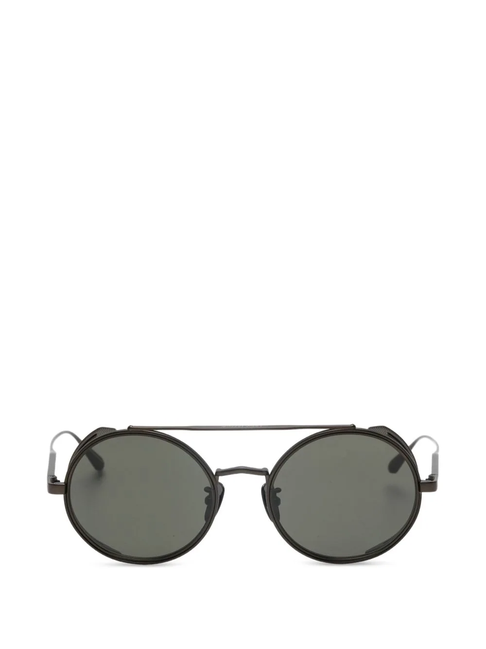 Baret Round-Frame Sunglasses by Linda Farrow