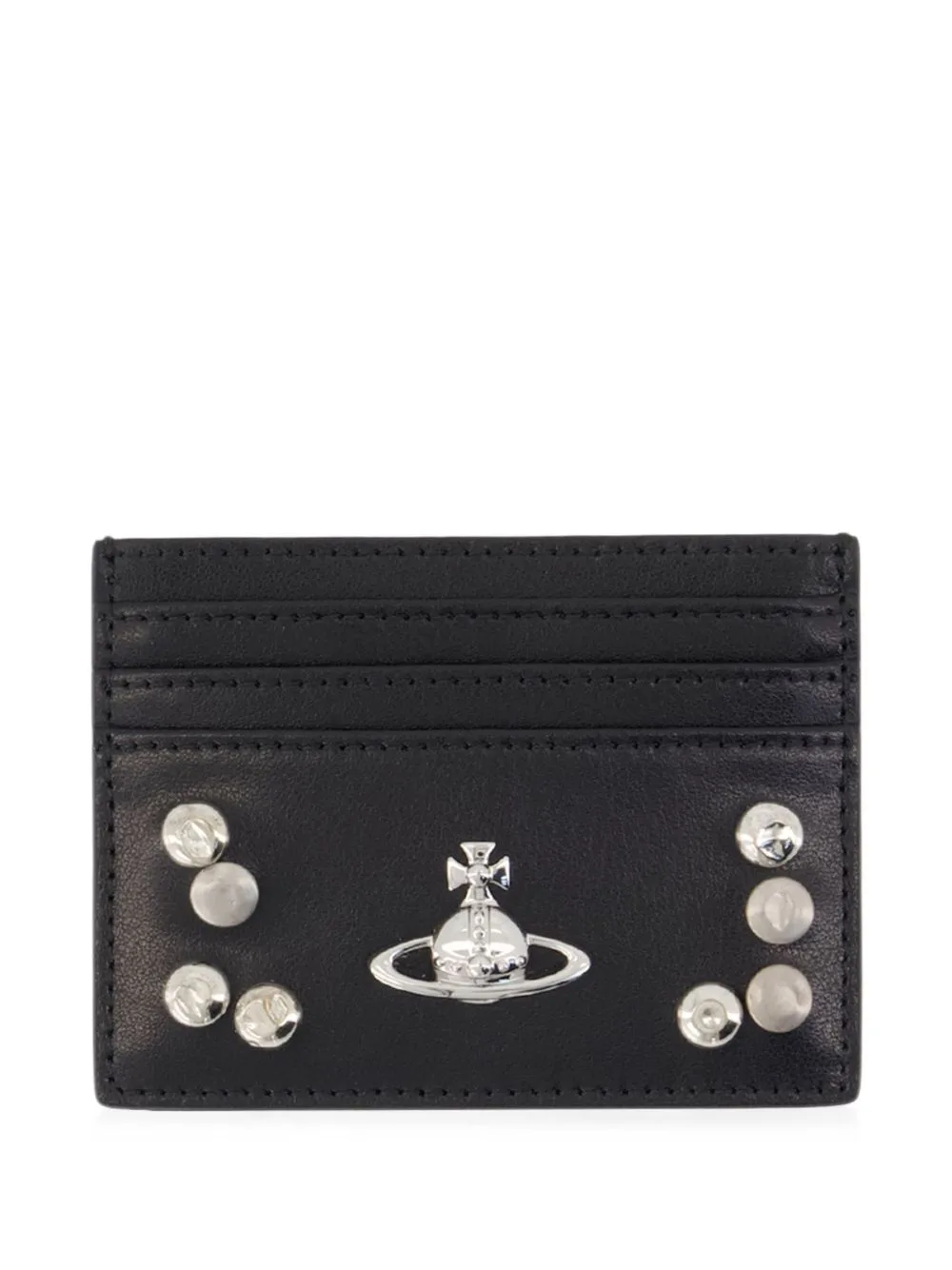 Orb-Plaque Studded Card Holder