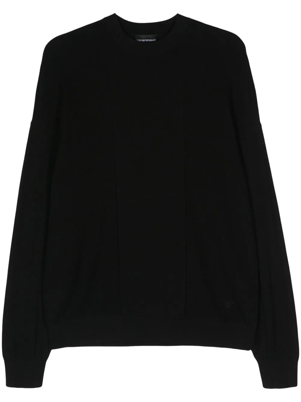Ribbed Cotton Jumper by Emporio Armani