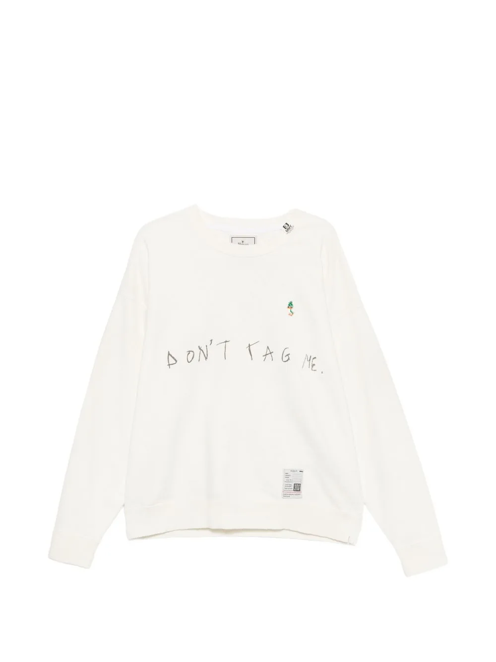 Slogan-Print Cotton Sweatshirt by Maison MIHARA YASUHIRO