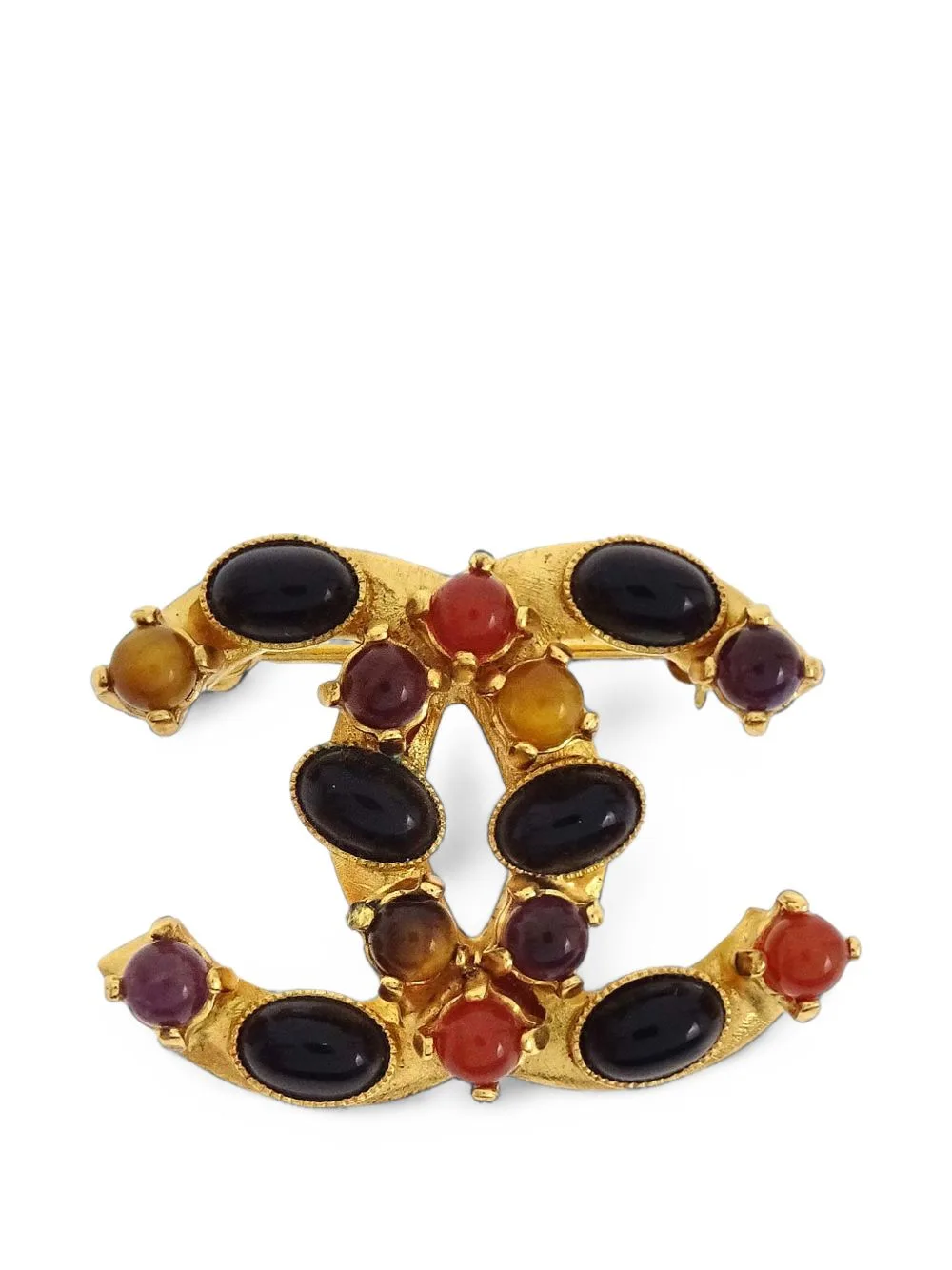 2001 CC Stone-Embellished Brooch by CHANEL Pre-Owned