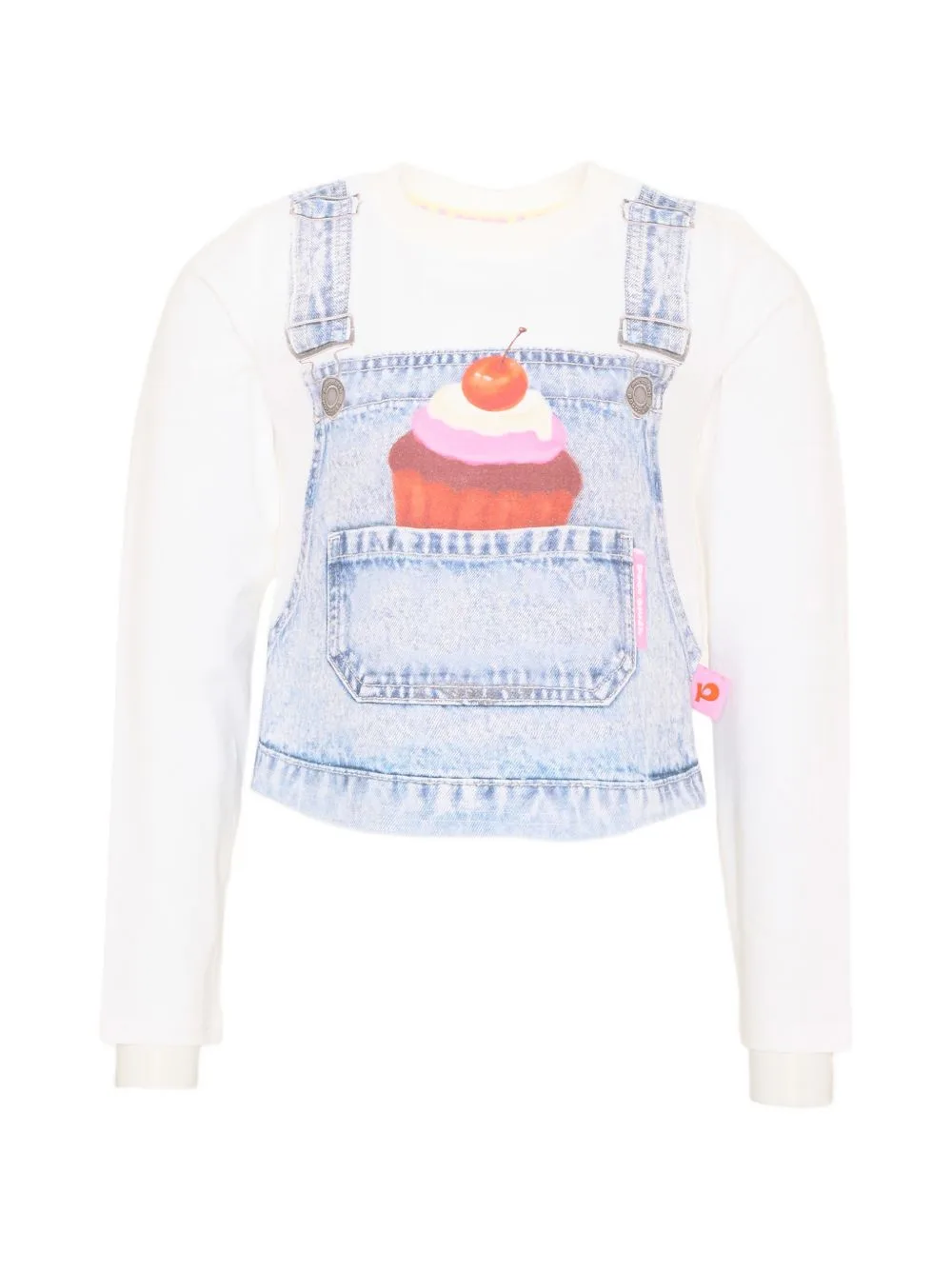 Cupcake-Print Layered-Effect T-Shirt by Poco Blush