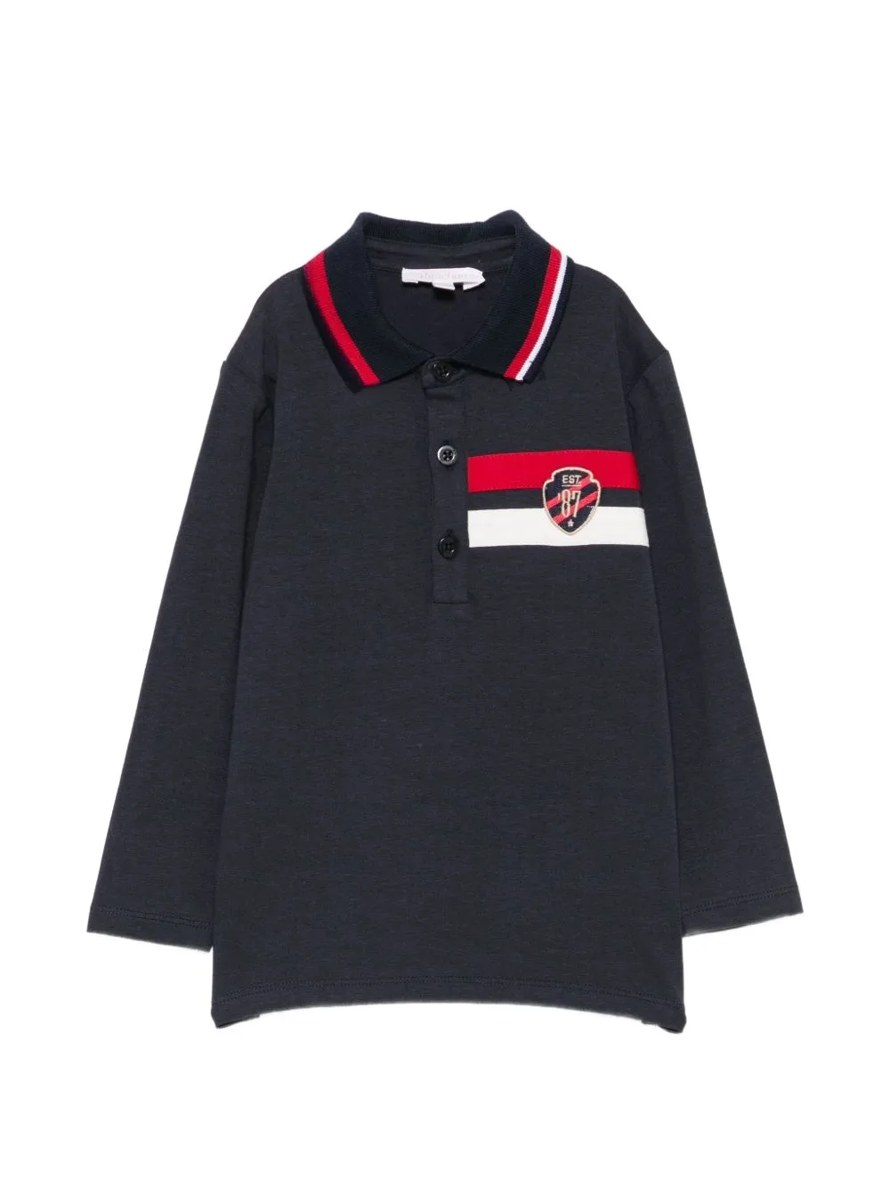 Logo-Patch Long-Sleeve Polo Shirt by Patachou