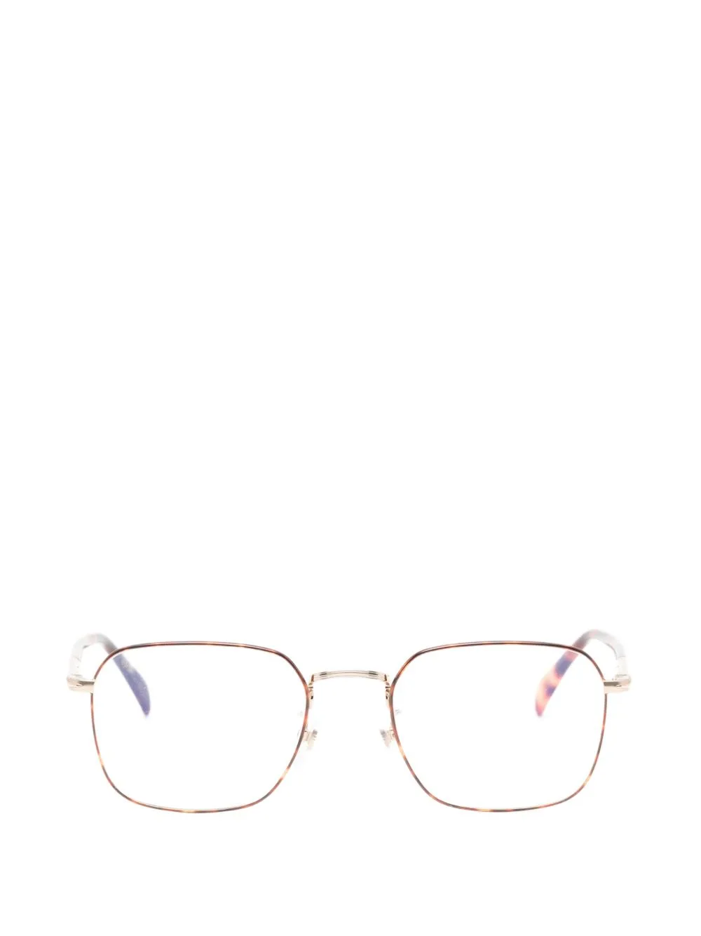 Tortoiseshell-Effect Geometric-Frame Glasses by Eyewear by David Beckham
