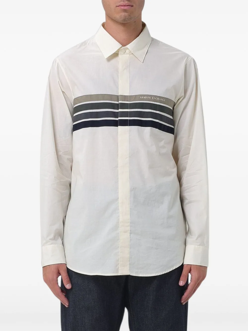 Stripe-Detail Shirt by Emporio Armani