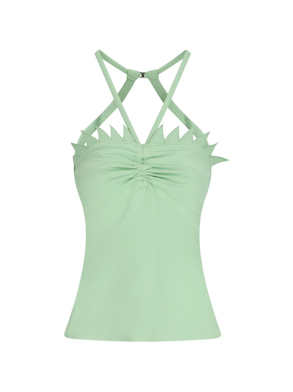 Pointed-Trim Gathered Top by Rabanne