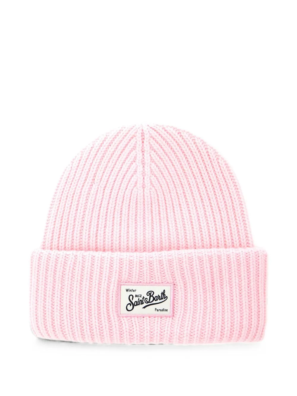 Logo-Patch Ribbed-Knit Beanie Hat by MC2 Saint Barth Kids