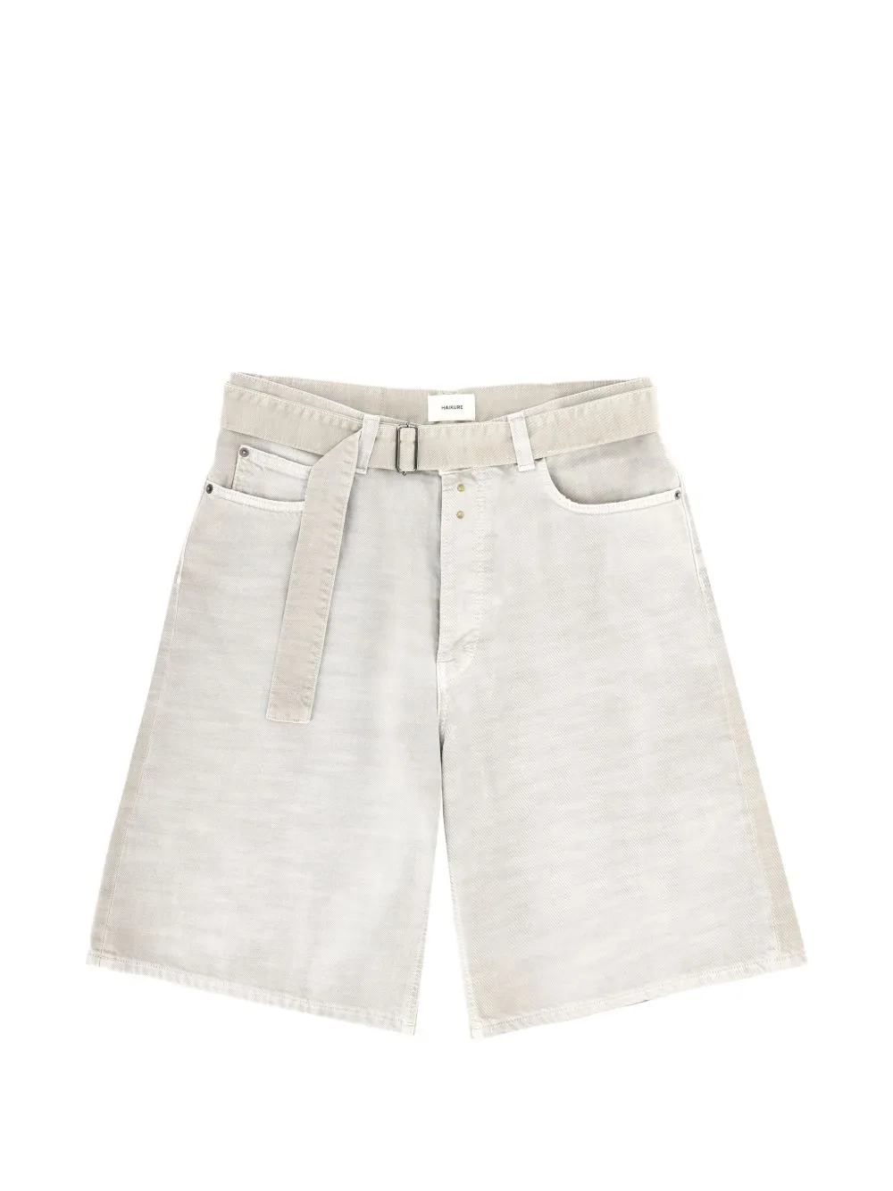Belted Denim Shorts by Haikure