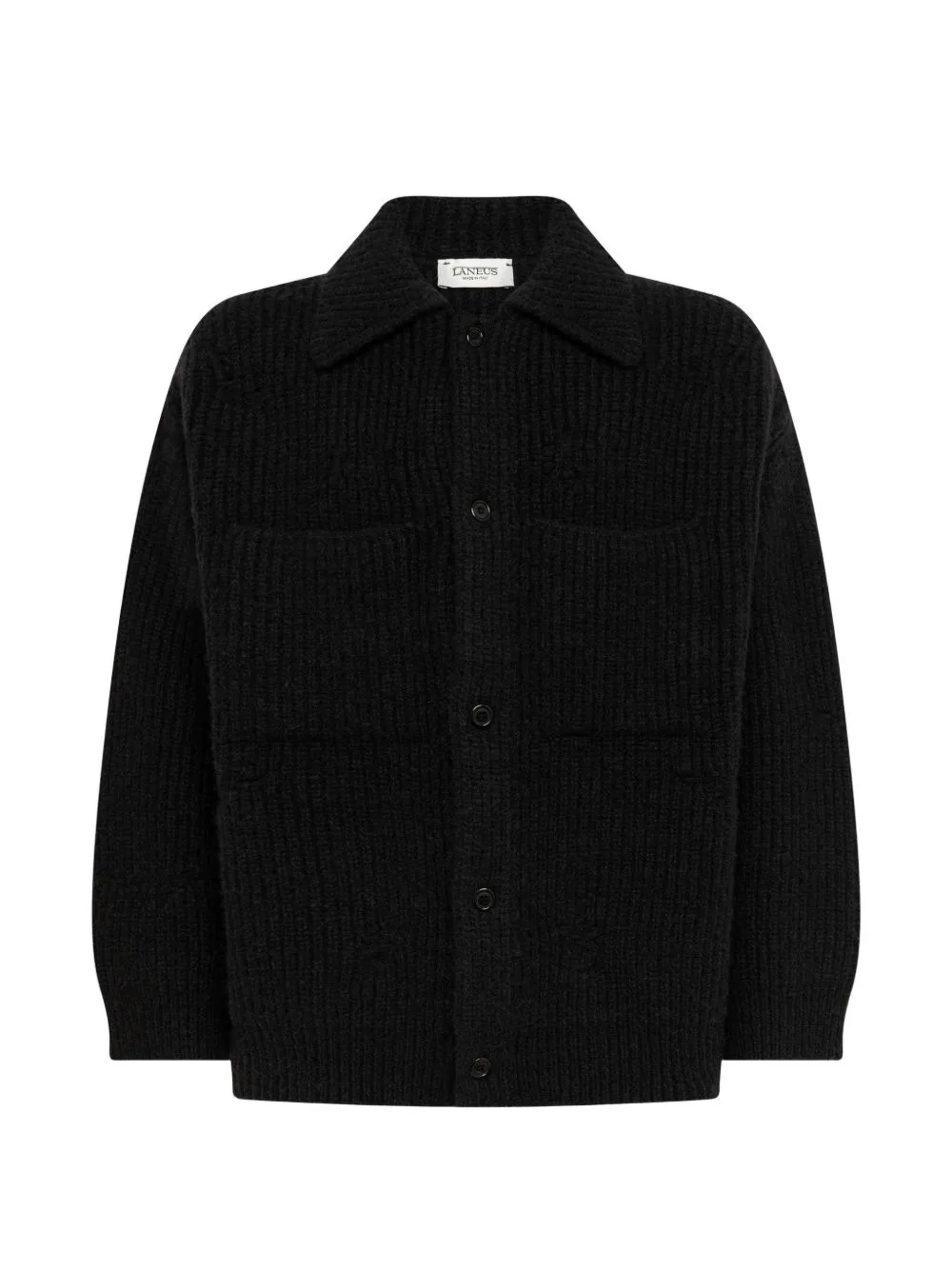 Distressed Ribbed Cardigan by Laneus