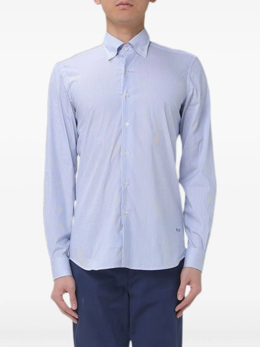 Striped Button-Down Shirt by Fay