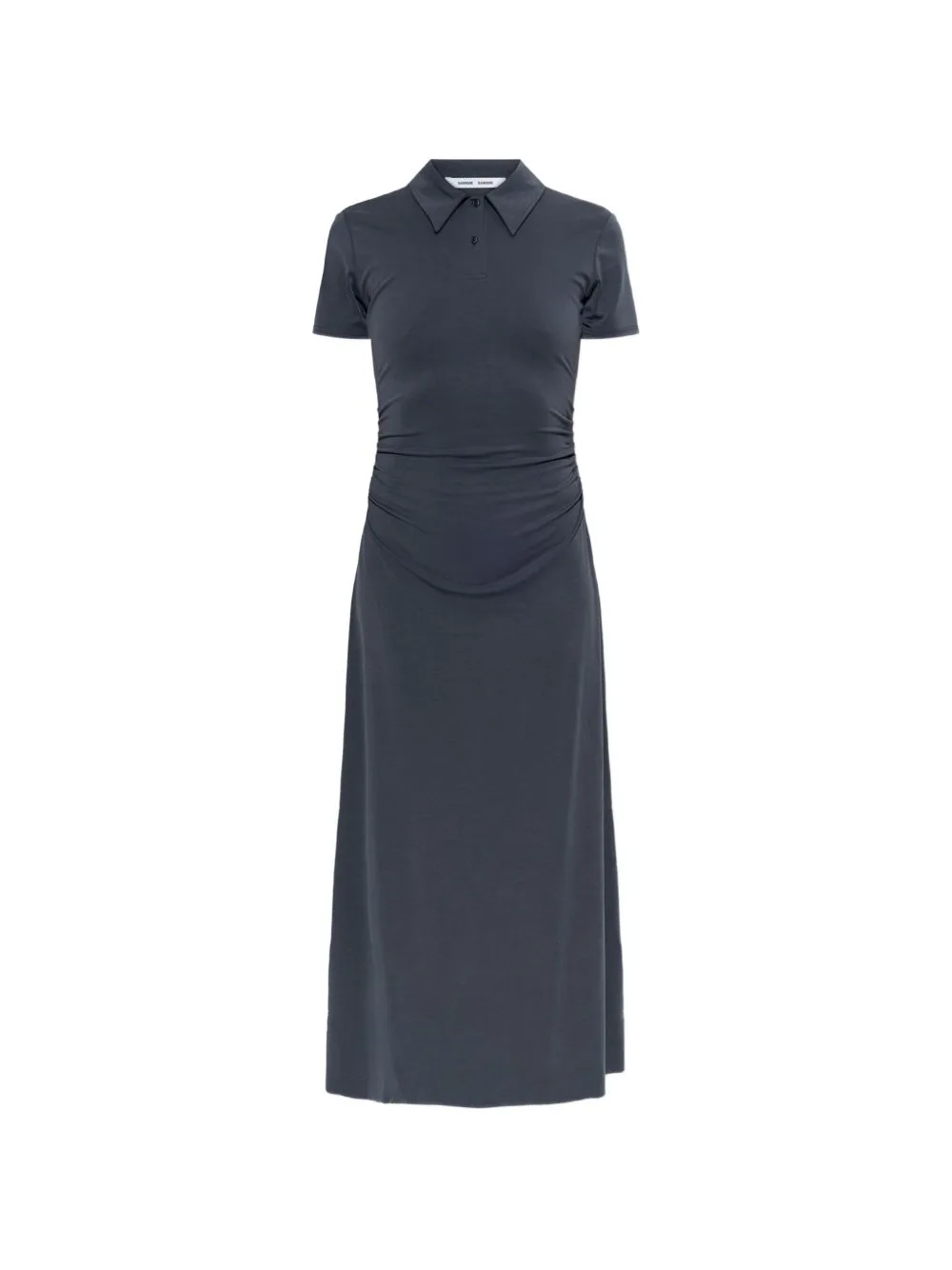 Sasun Ruched Polo-Collar Maxi Dress by SAMSOE SAMSOE