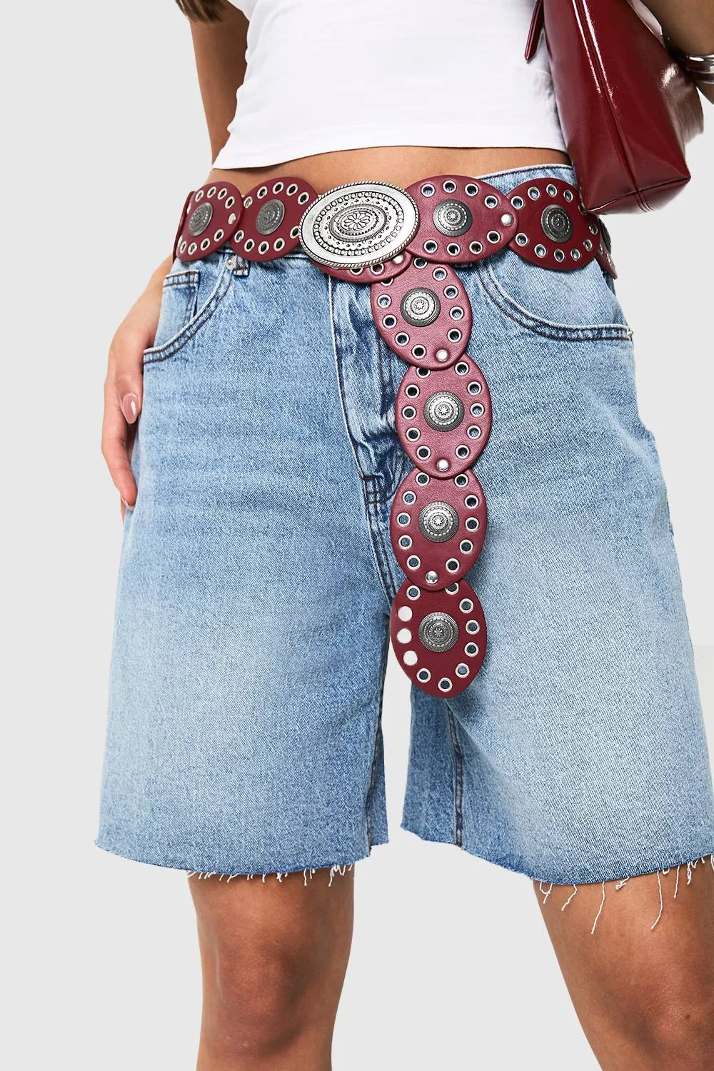 Western Disc Belt by boohoo