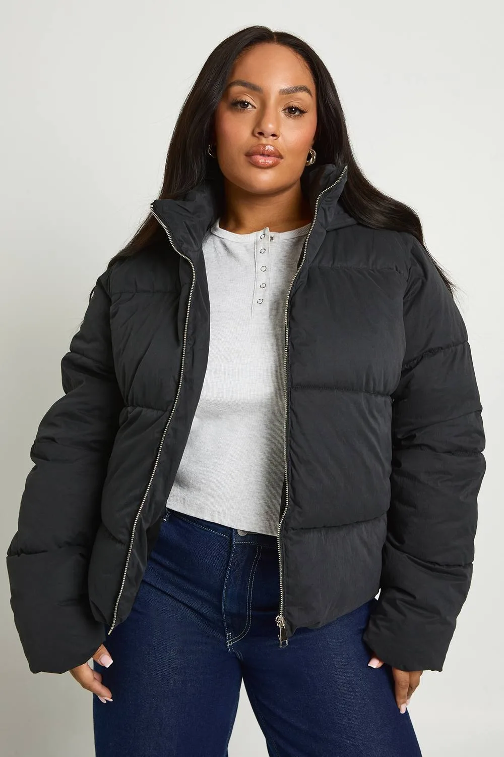 Quilted Puffer Jacket by boohoo