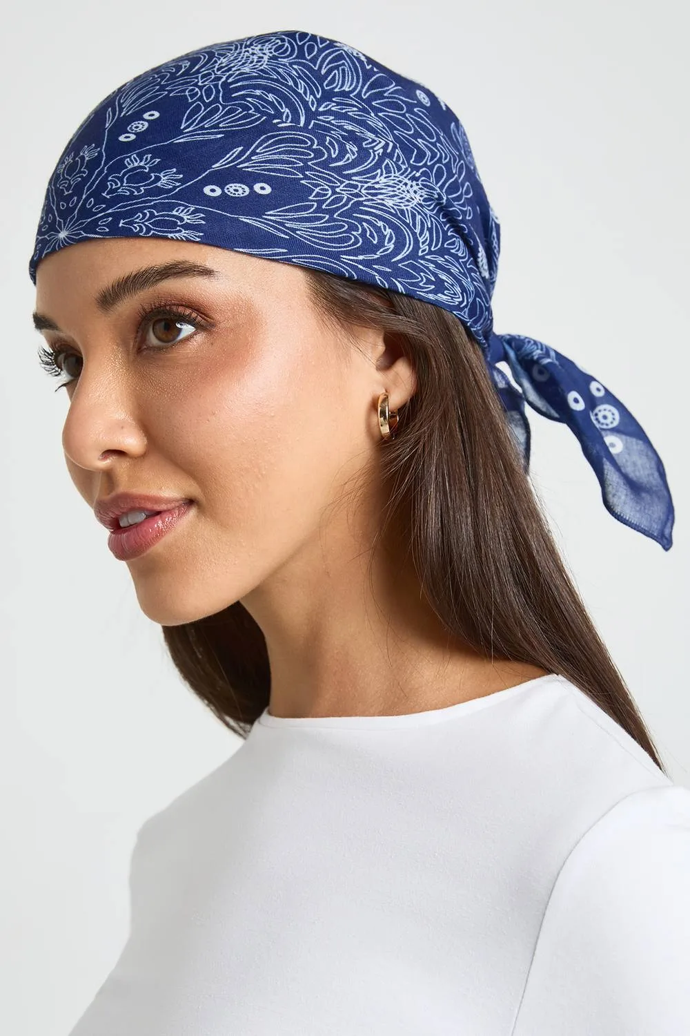 Paisley Print Satin Neckerchief by boohoo