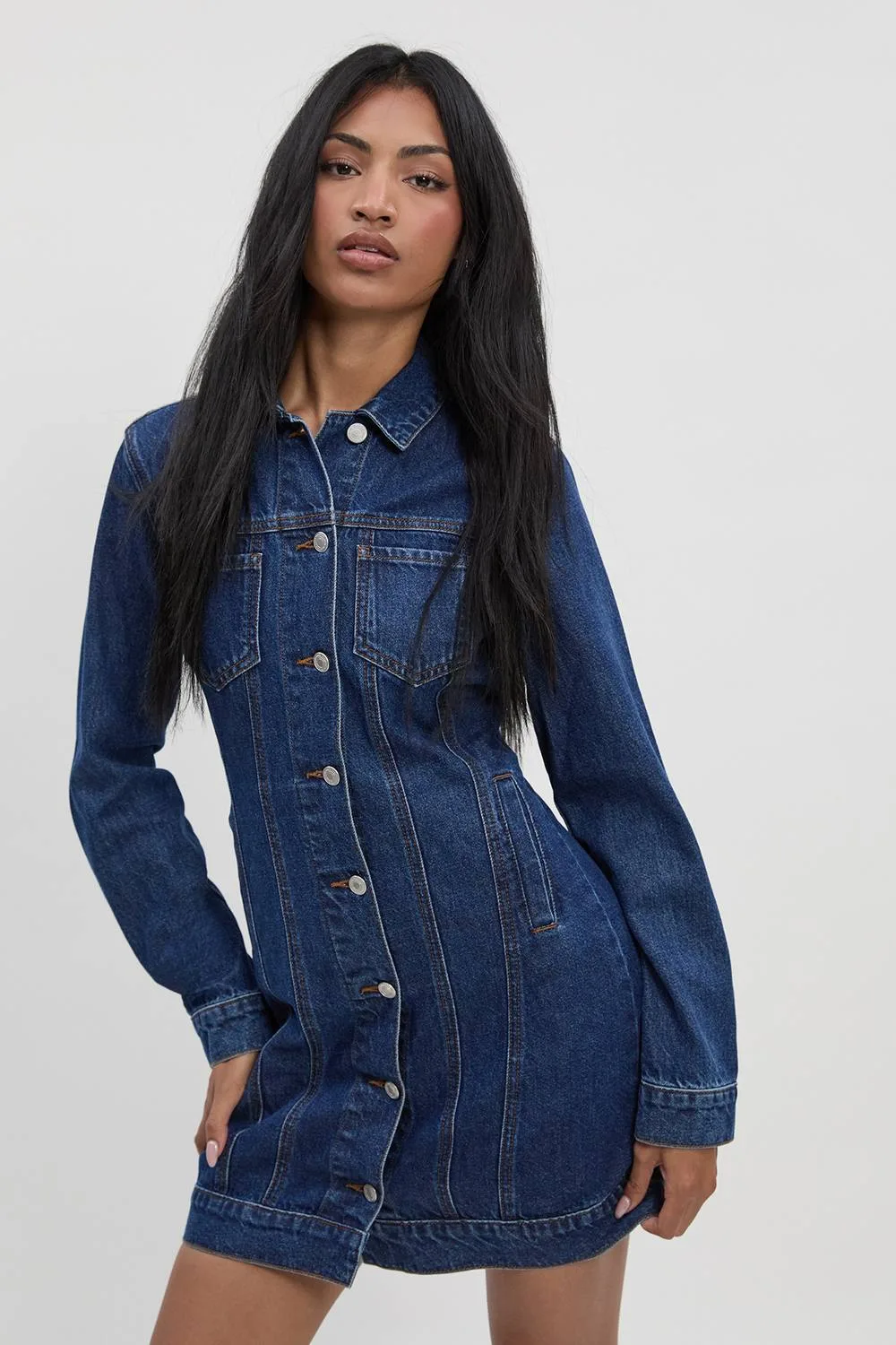 Western Denim Mini Dress