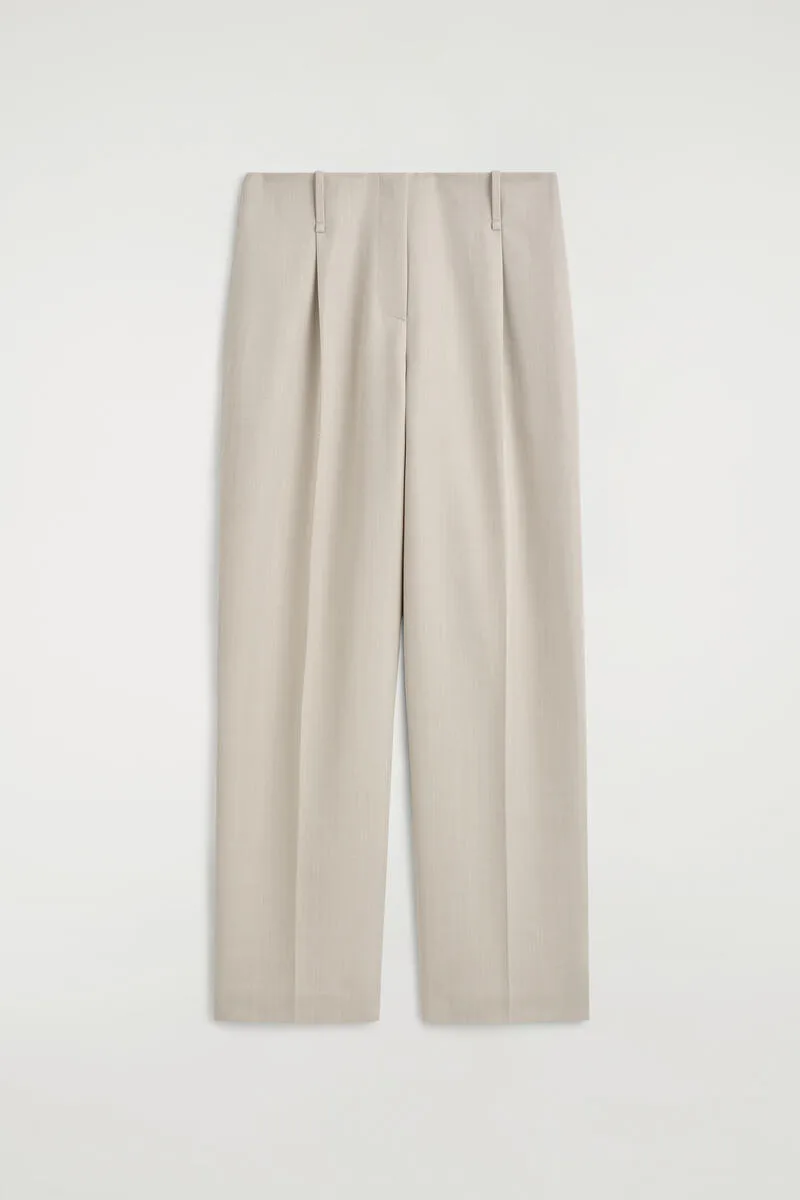 Pleated Wool-Blend Straight-Leg Pants by COS