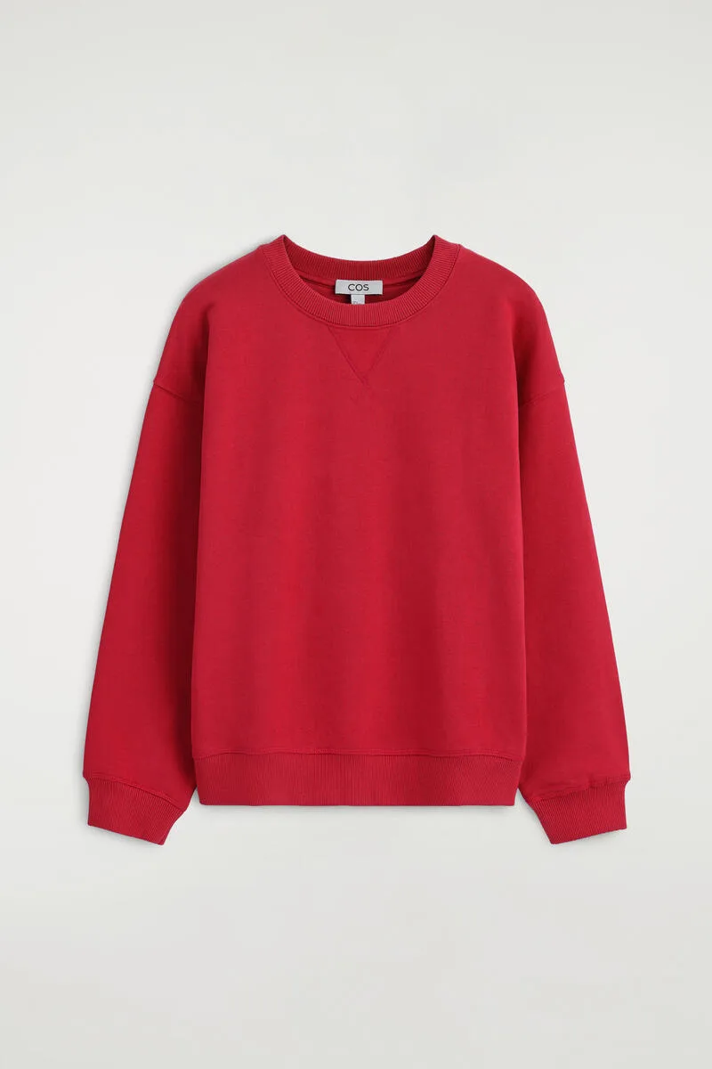 Rounded Cotton Crew-Neck Sweatshirt by COS