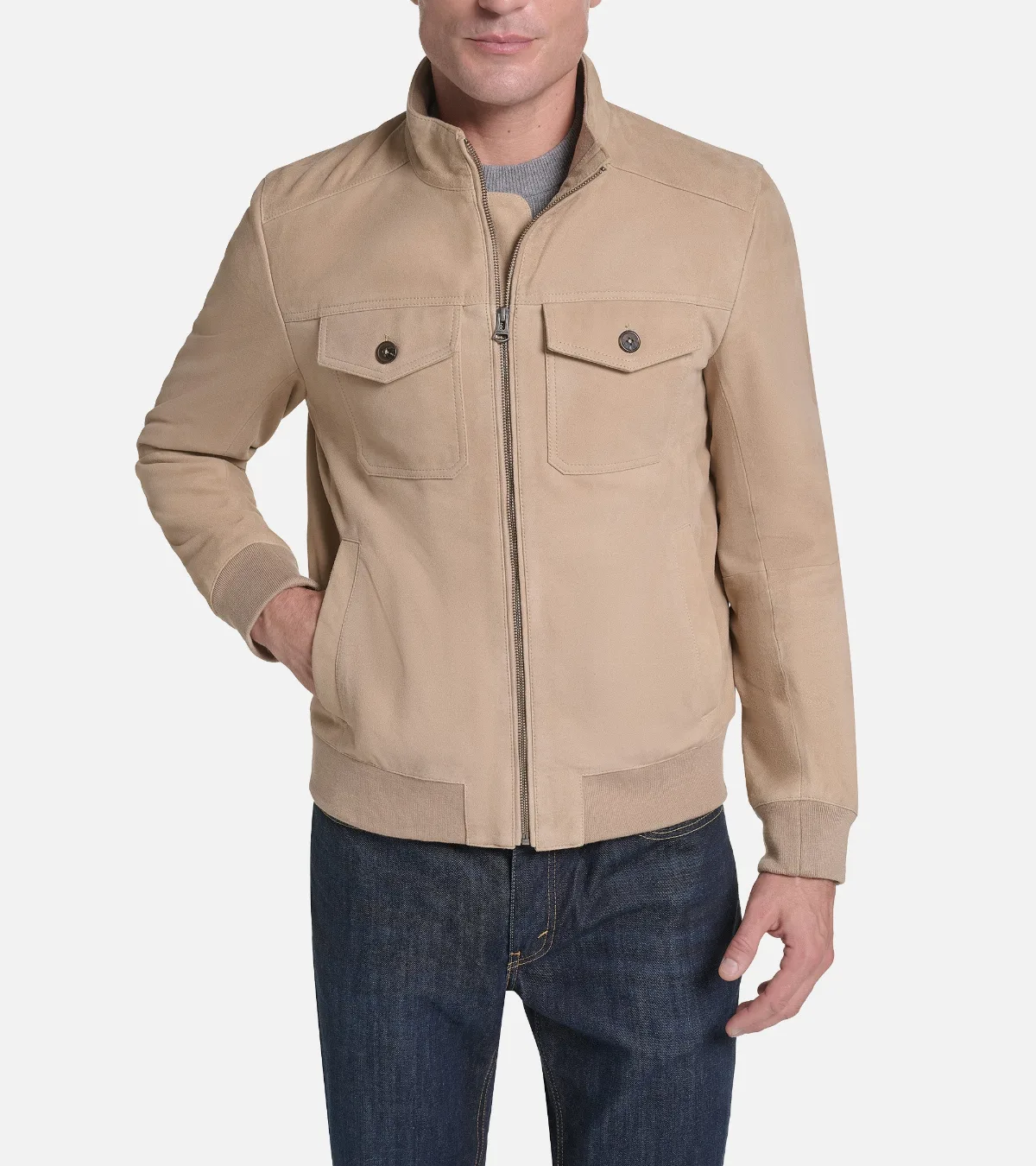 Suede Harrington Jacket by Cole Haan