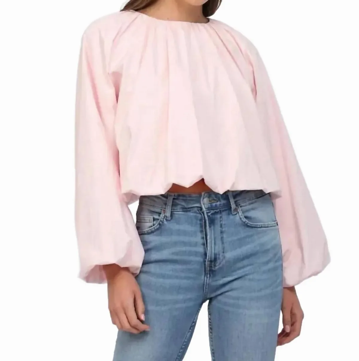 Brenda Bubble Long Sleeve Blouse by FATE