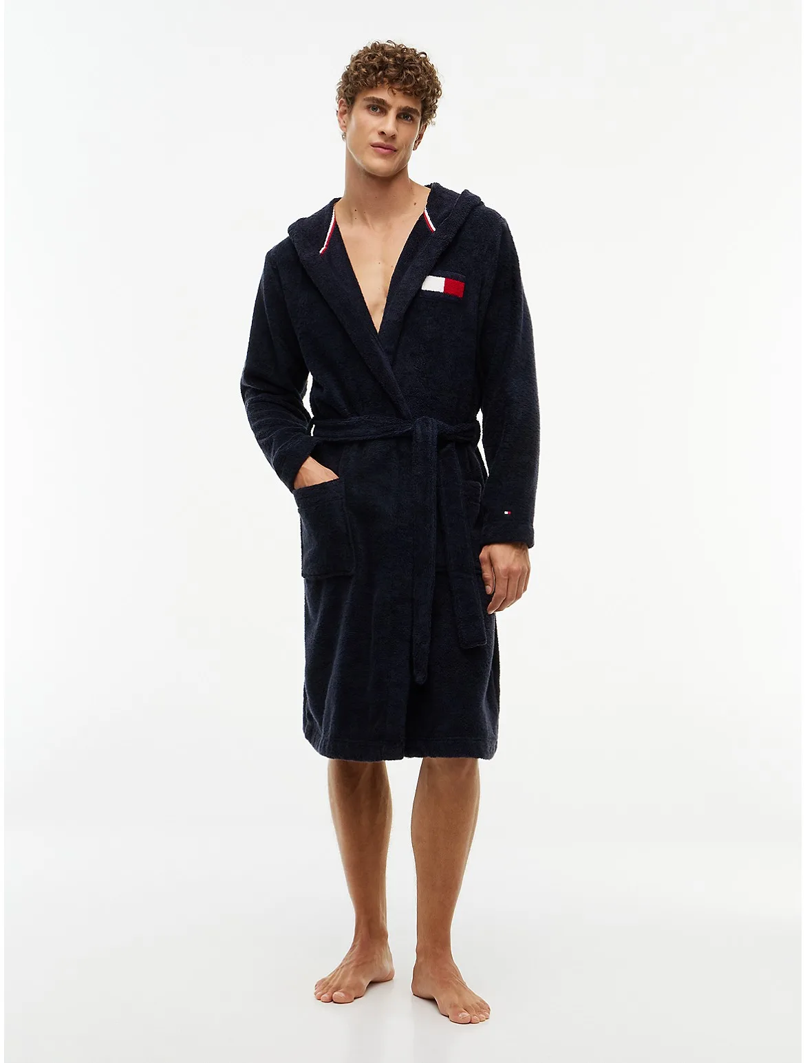 Hooded Toweling Bathrobe by Tommy Hilfiger