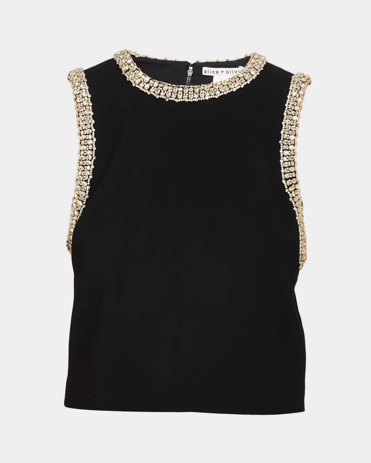 Amal Crystal Embellished Boxy Tank Top by ALICE + OLIVIA