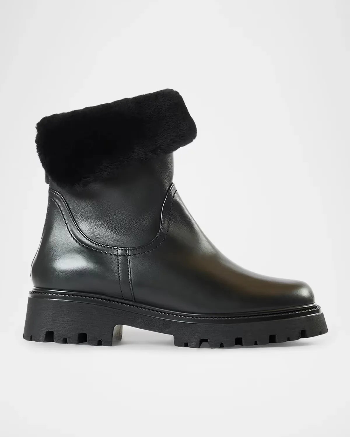 40mm Mimi Shearling-Lined Waterproof Suede Ankle Boots by Aquatalia