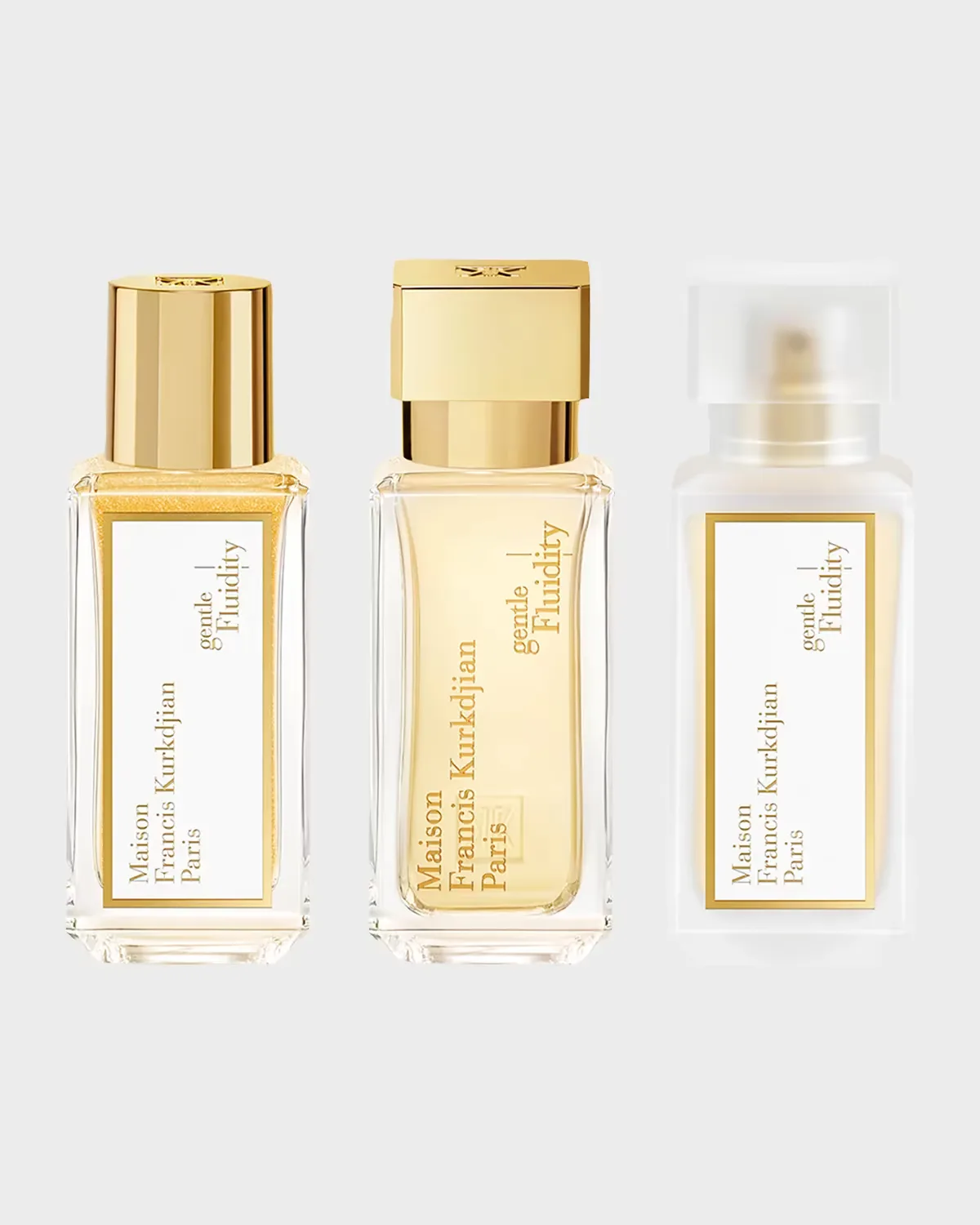Gentle Fluidity Gold Fragrance Ritual Gift Set, 3 x 1.2 oz by Maison Francis Kurkdjian