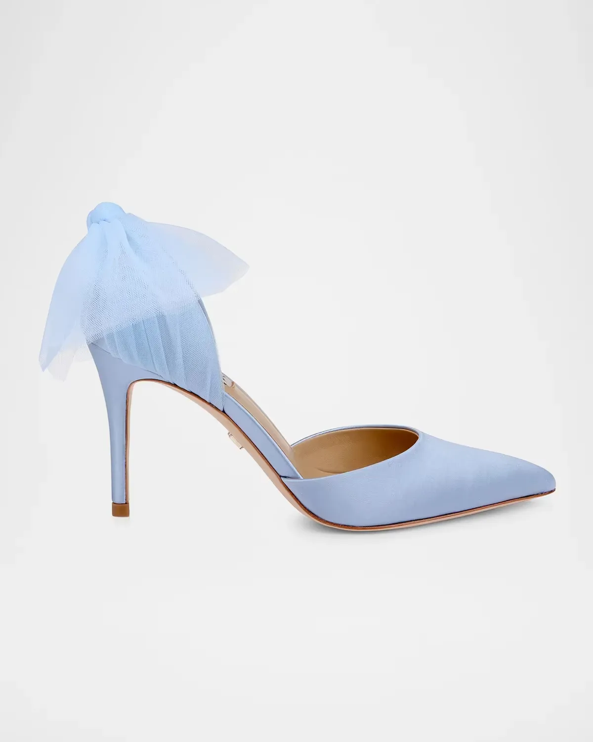 Rosalie 85MM Bow-Detail Satin D'Orsay Pumps by Badgley Mischka