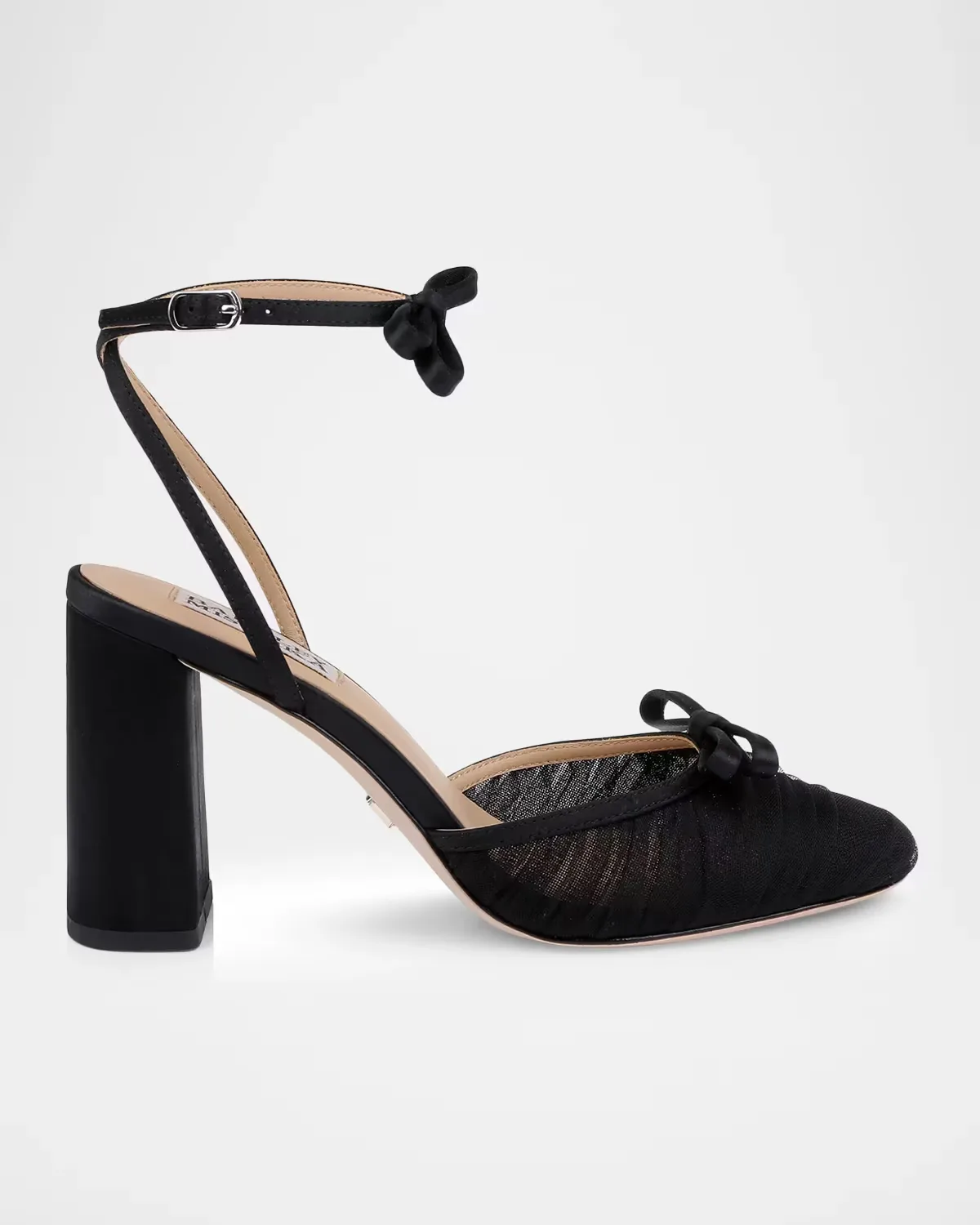 Rebeca 85MM Bow-Detail Pleated Tulle Pumps by Badgley Mischka