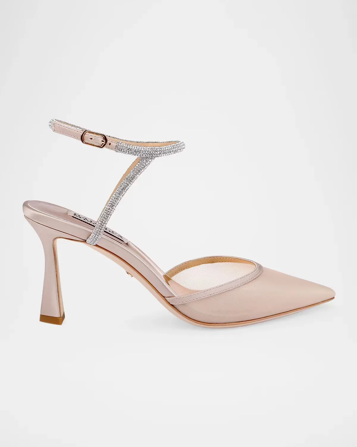Kamilah III 80MM Crystal-Embellished Mesh Pumps by Badgley Mischka