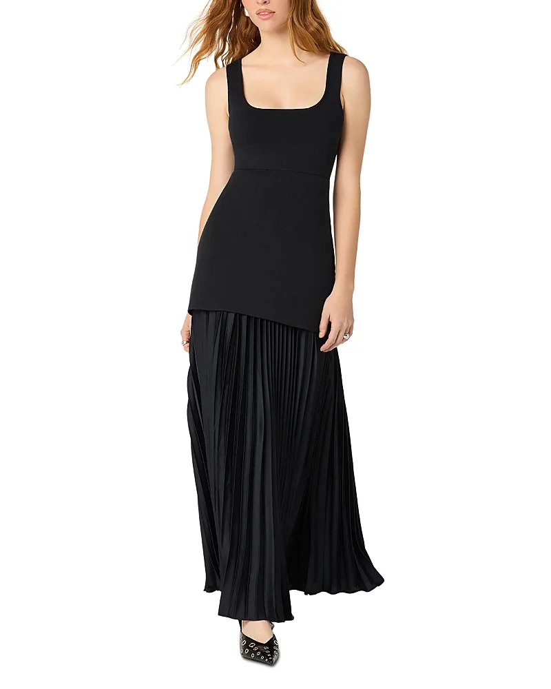 Adison Drop Waist Pleat Skirt Dress by ASTR