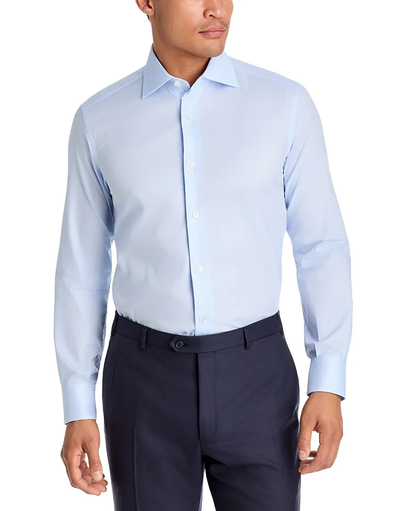 Ventiquattro Cotton Twill Regular Fit Dress Shirt by Brioni