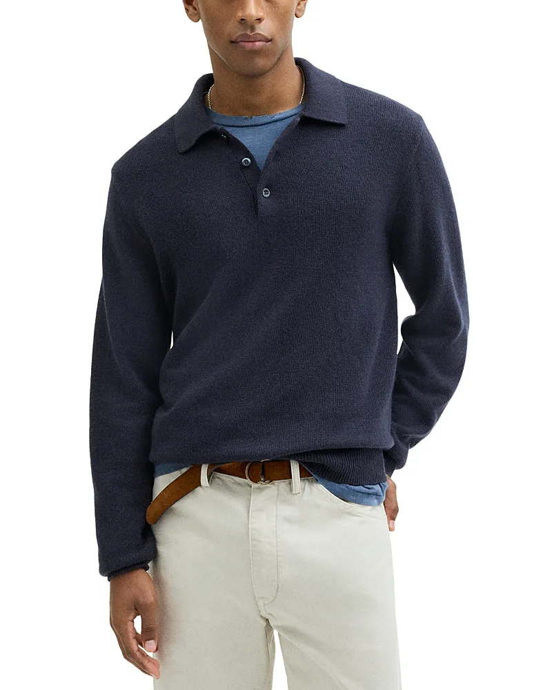 Frances Wool & Cotton Textured Polo Shirt by Madewell