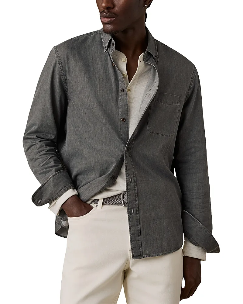 Patina Chambray Classic Button Down Shirt by Faherty