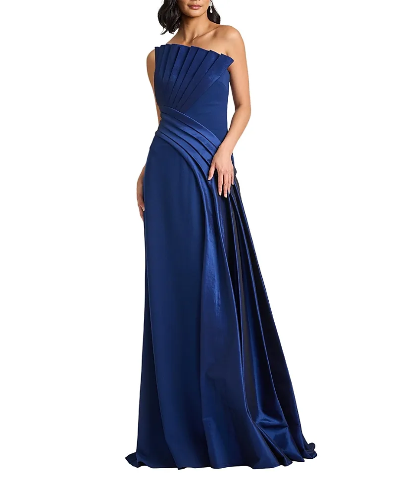 Belair Strapless Draped Gown by Tadashi