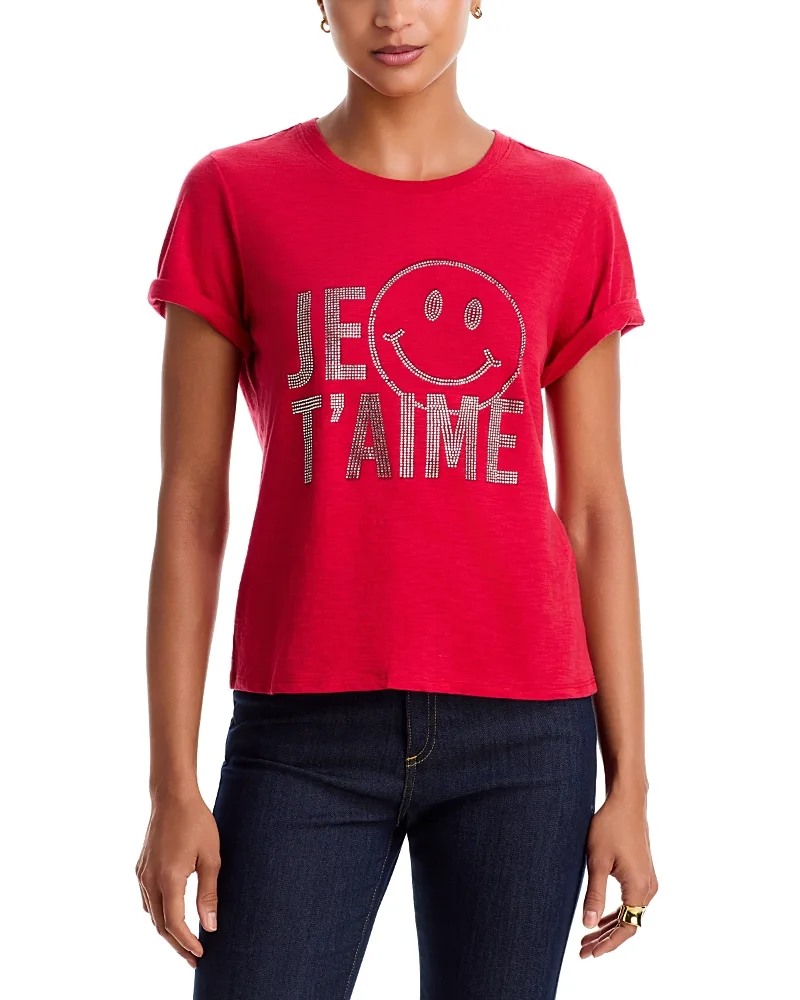 Heatset Je Taime Smiley Shrunken Tee by Cinq a Sept