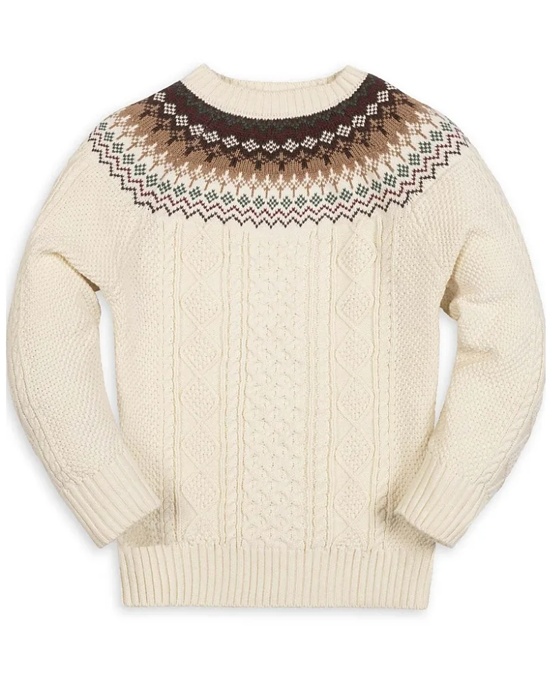Organic Cotton Cable Sweater by Hope & Henry
