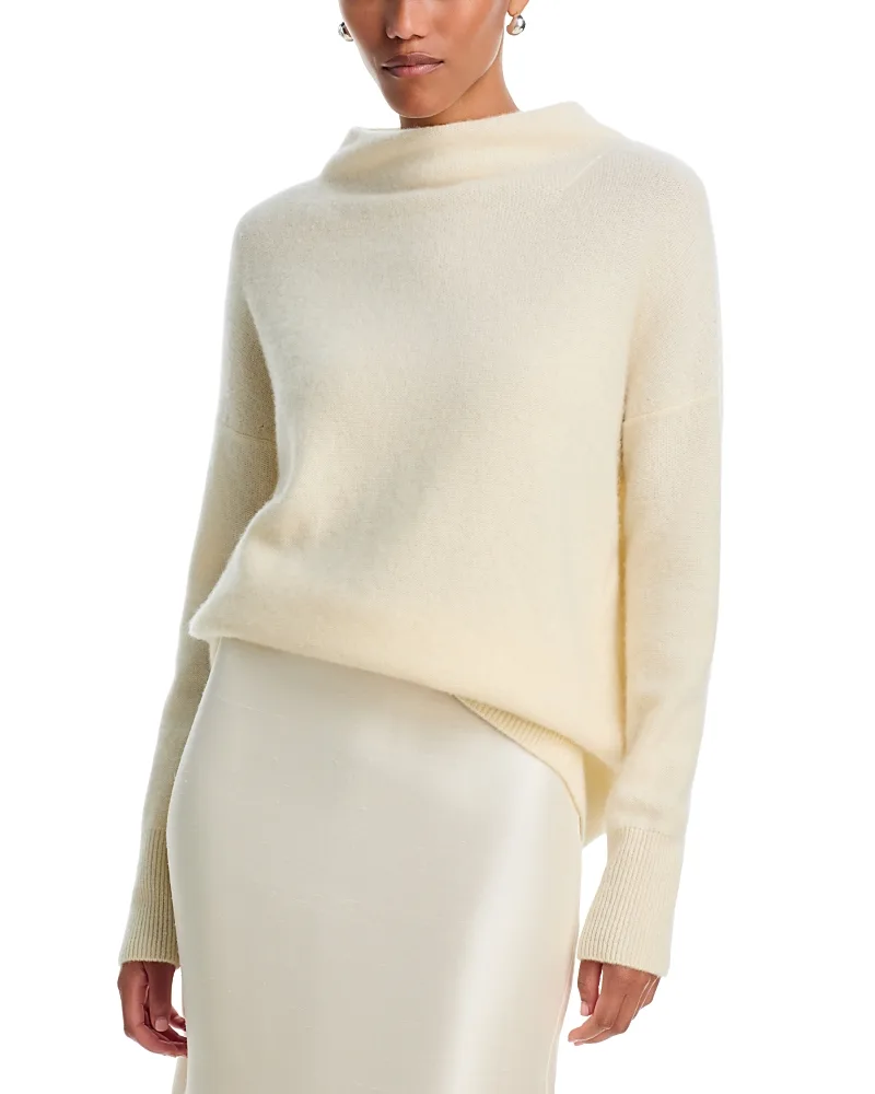 Boiled Cashmere Funnel Neck Sweater