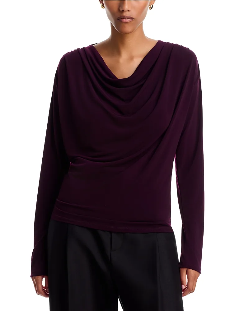 Long Sleeve Cowl Neck Top by Vince