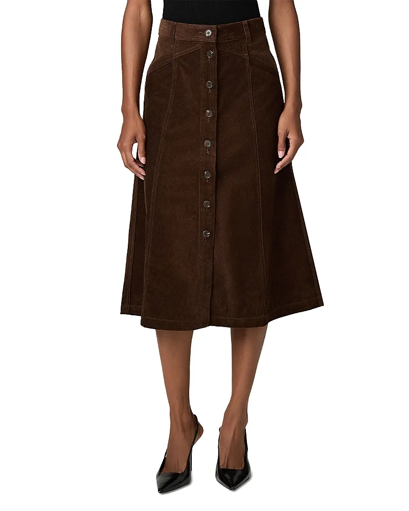Jahn Cotton Corduroy Skirt by PAIGE
