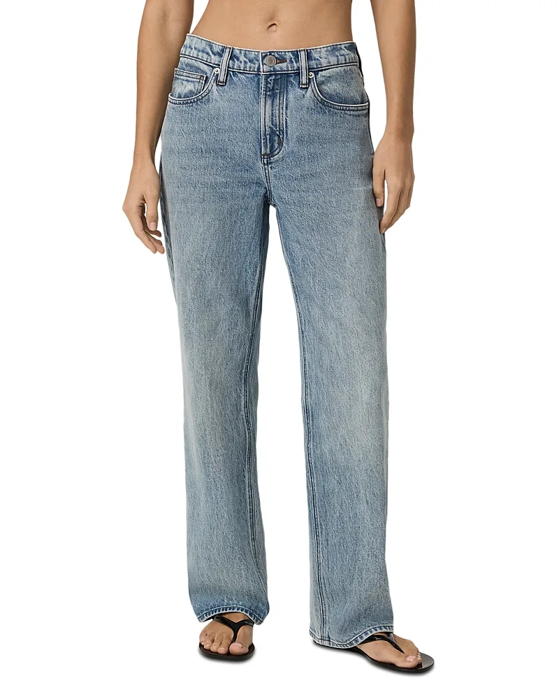 Vintage Classic Cotton Blend Mid Rise Straight Jeans by Vuori