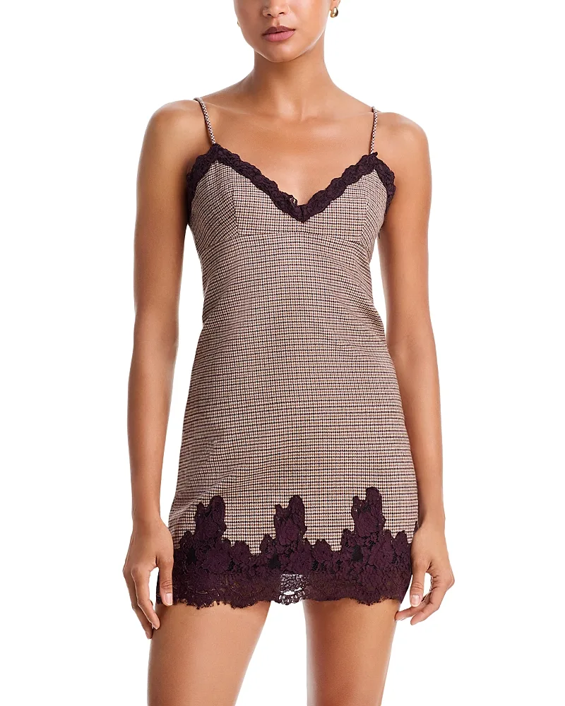 Iliona Lace Trim Sleeveless Mini Dress by LoveShackFancy