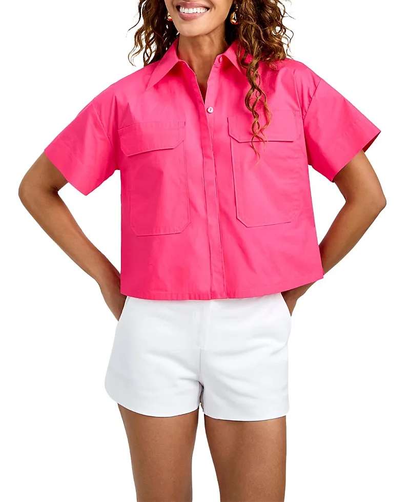 Short Sleeve Loreta Top by Trina Turk