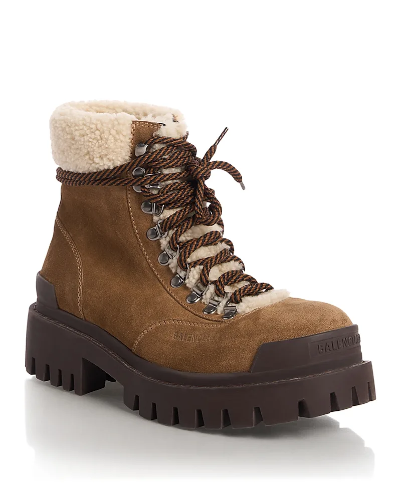 Suede & Shearling Winter Boots by Balenciaga