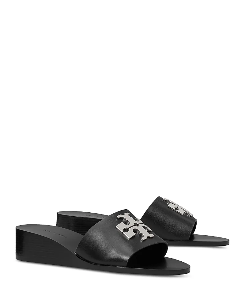 Charlie Cuoio Leather Wedge Sandals by Tory Burch