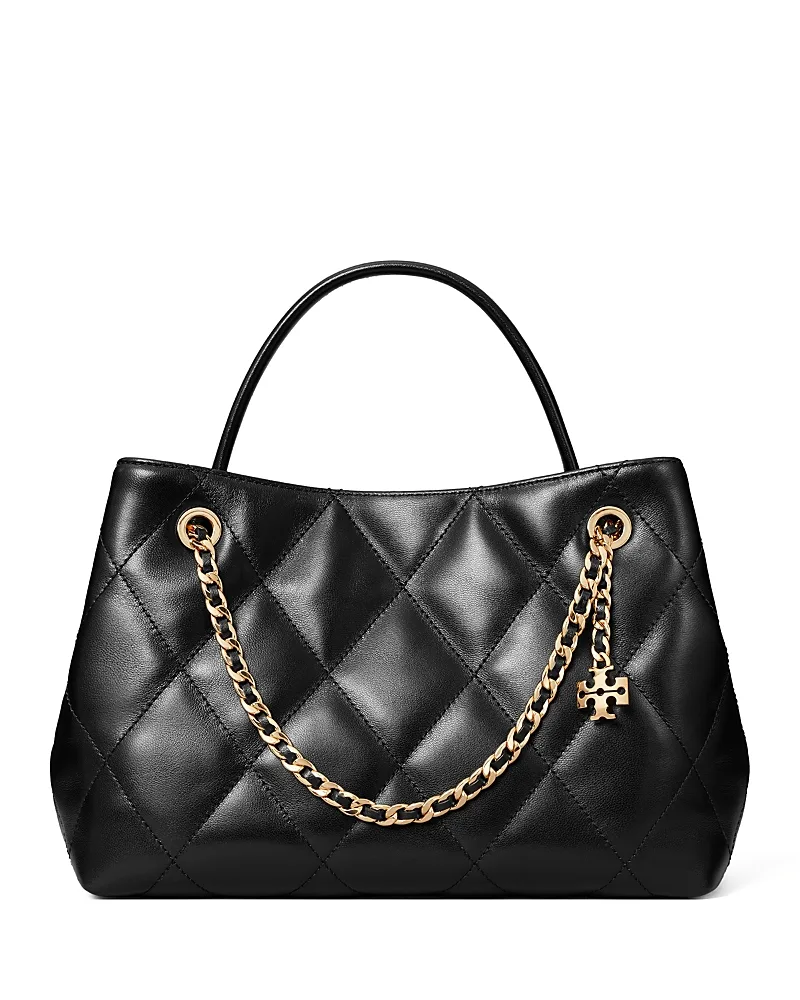 Fleming Small Quilted Leather Carryall by Tory Burch
