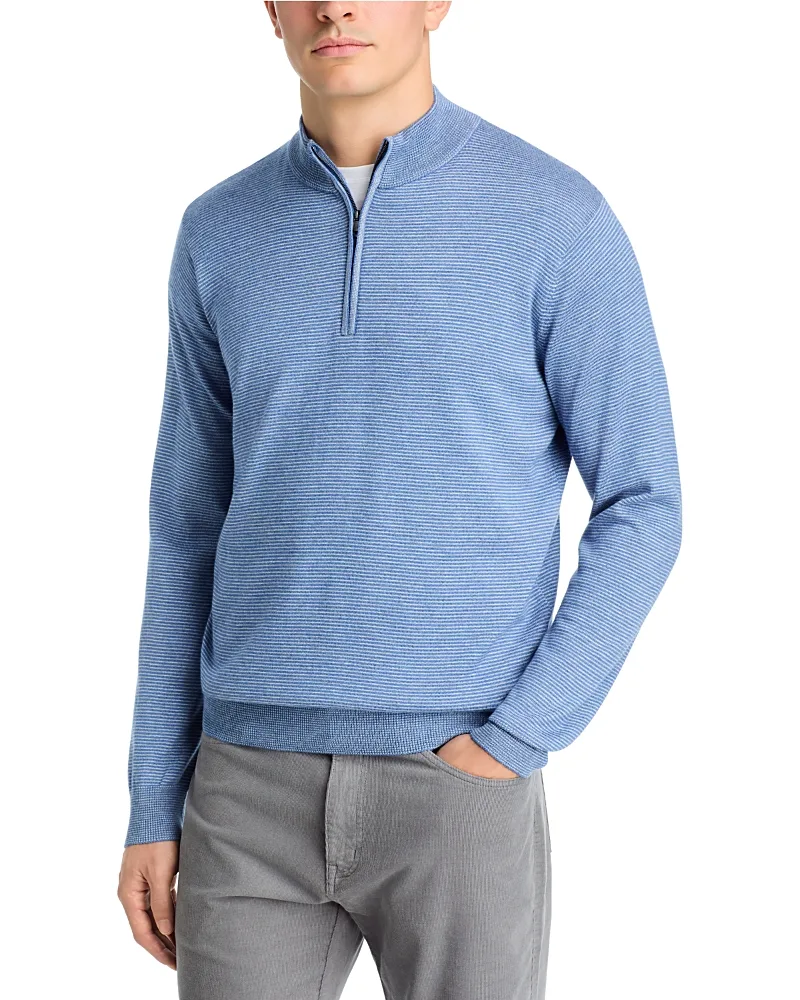 Canton Stripe Quarter Zip Sweater by Peter Millar