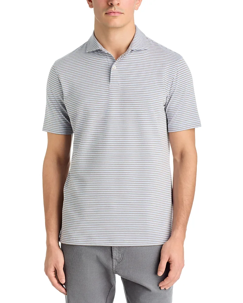 Albatross Stripe Pique Polo