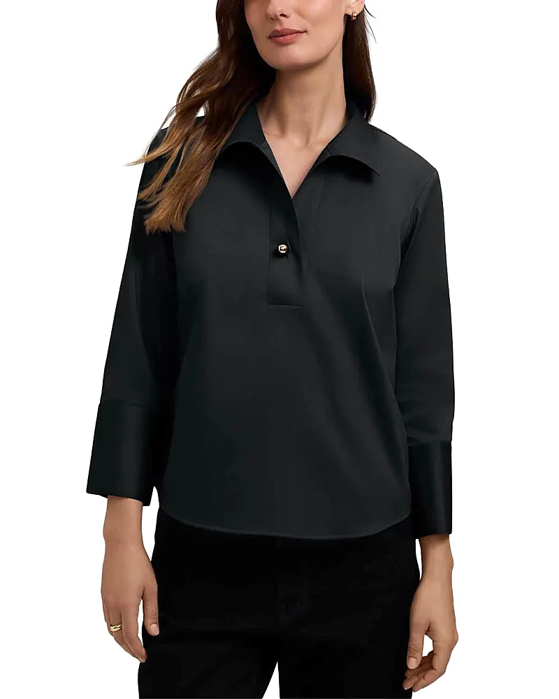 Catalina Sateen Popover Blouse by Foxcroft